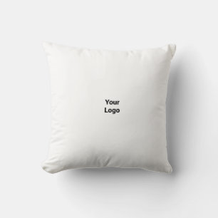 Simple minimal elegant custom logo here company throw pillow
