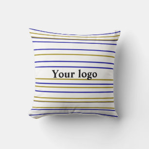 Simple minimal elegant custom logo here company throw pillow