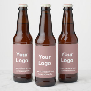 Simple minimal elegant custom logo here company  w beer bottle label