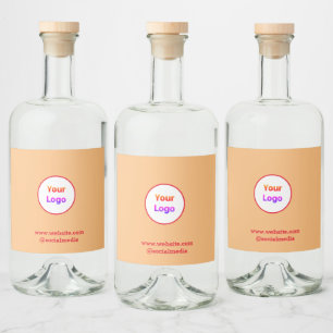 Simple minimal elegant custom logo here company  w liquor bottle label