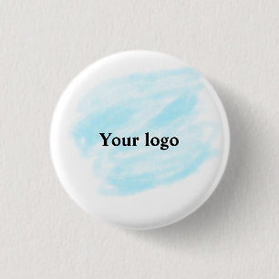 Simple minimal elegant custom logo here company wa 1 inch round button