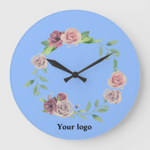 Simple minimal elegant custom logo here company wa large clock