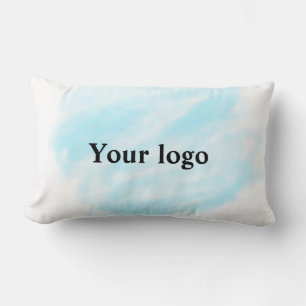 Simple minimal elegant custom logo here company wa lumbar pillow