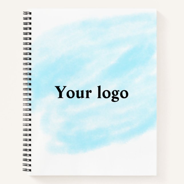 Simple minimal elegant custom logo here company wa notebook (Front)