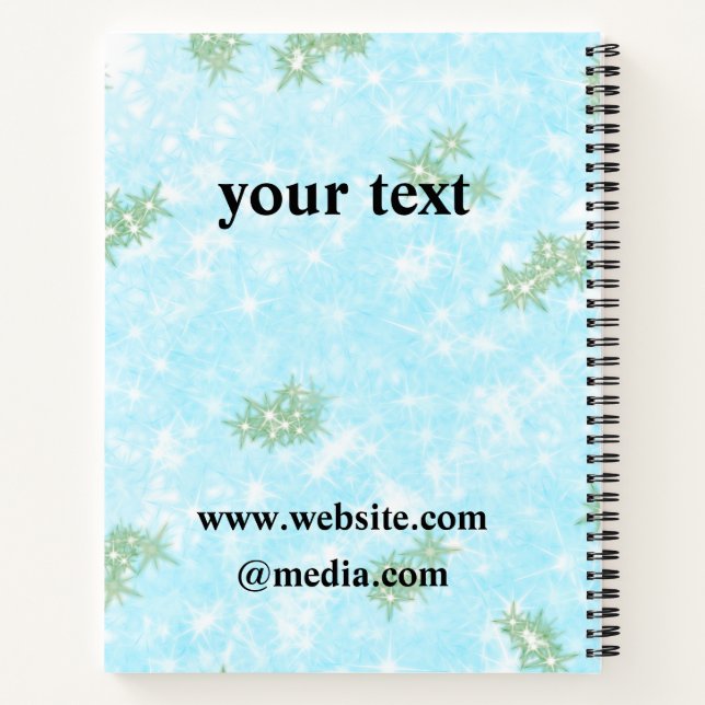 Simple minimal elegant custom logo here company wa notebook (Back)