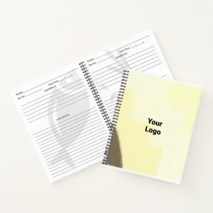 Simple minimal elegant custom logo here company wa notebook