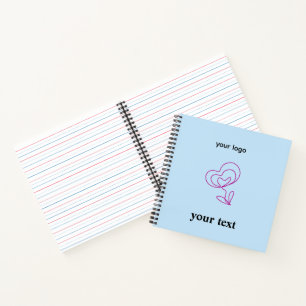 Simple minimal elegant custom logo here company wa notebook