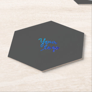 Simple minimal elegant custom logo here company wa paper coaster