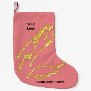 Simple minimal elegant custom logo here company wa small christmas stocking