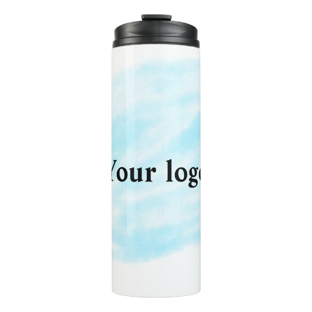 Simple minimal elegant custom logo here company wa thermal tumbler (Front)
