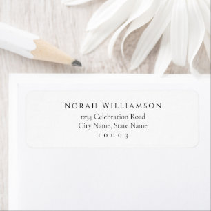 Simple Minimal Élégant Nom personnalisé Adresse