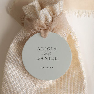 Simple minimal elegant sage wedding envelope seal