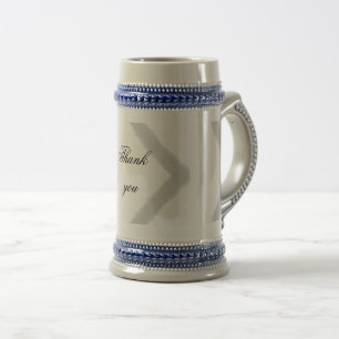 Simple minimal elegant thank you elegant custom c beer stein