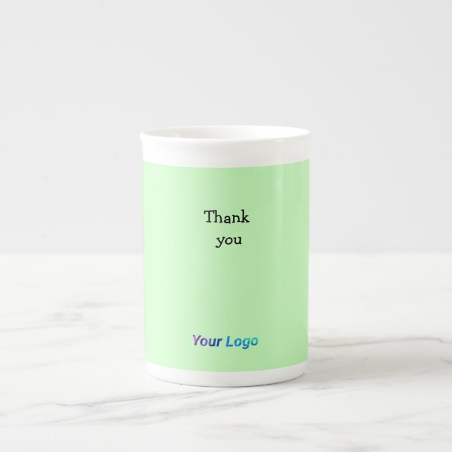 Simple minimal elegant thank you elegant custom  c bone china mug (Front)