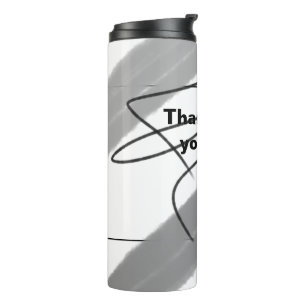 Simple minimal elegant thank you elegant custom c thermal tumbler