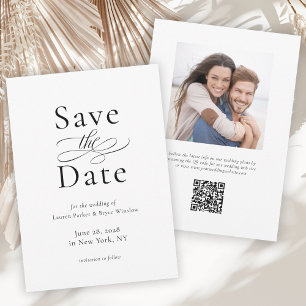 Simple Minimal Elegant Wedding Save the Date Card