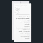 Simple Minimal Elegant White Wedding Program<br><div class="desc">Simple and elegant with minimalist appeal, this wedding program presents your wedding order of ceremony and wedding party names in classic style. The white background with black text has a clean look that is easy for your guests to read. An elegant understated type face pairing presents your text clearly and...</div>