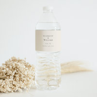 Simple Minimal Fall Leaf Cream Wedding