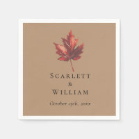Simple Minimal Fall Leaf Terracotta Wedding