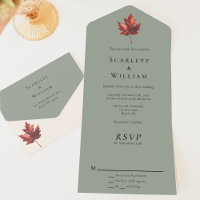 Simple Minimal Fall Sage Green Wedding