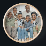 Simple minimal Family Photo keepsake full frame Clock<br><div class="desc">Turn your best family photo into stunning wall art keepsake! Our personalized framed photo  features your favourite family photos in landscape version. . It's not just wall decor; it's a heartwarming keepsake.  It's the ultimate gift for your loved ones—ideal for family,  friends,  parents,  and grandparents!</div>