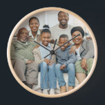 Simple minimal Family Photo keepsake full frame Clock<br><div class="desc">Turn your best family photo into stunning wall art keepsake! Our personalized framed photo  features your favourite family photos in landscape version. . It's not just wall decor; it's a heartwarming keepsake.  It's the ultimate gift for your loved ones—ideal for family,  friends,  parents,  and grandparents!</div>