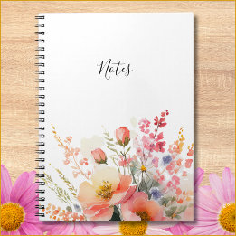 Simple Minimal Floral Everyday Notebook For Her
