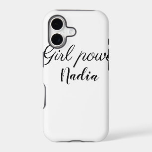 simple minimal girl power add name text image busi