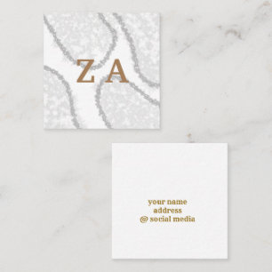 simple minimal gold monogram personalized modern c square business card