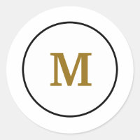 simple minimal gold monogram personalized modern