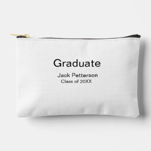simple minimal graduate add name modern class  accessory pouch