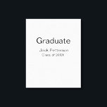 simple minimal graduate add name modern class  canvas print<br><div class="desc">Customize template design</div>