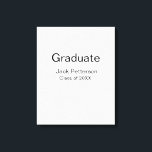 simple minimal graduate add name modern class  canvas print<br><div class="desc">Customize template design</div>