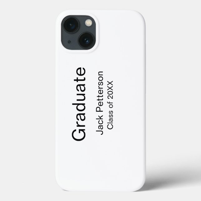 simple minimal graduate add name modern class  Case-Mate iPhone case (Back)