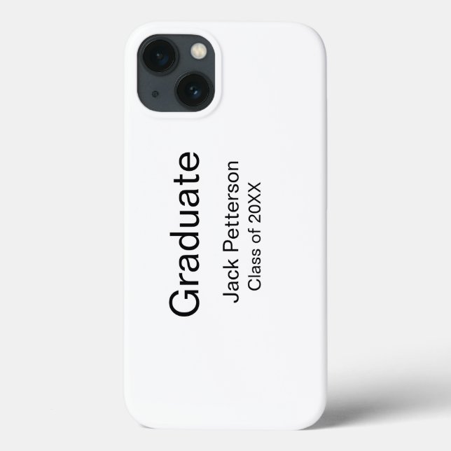 simple minimal graduate add name modern class  Case-Mate iPhone case (Back)