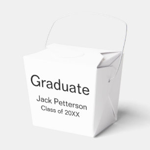 simple minimal graduate add name modern class favor box