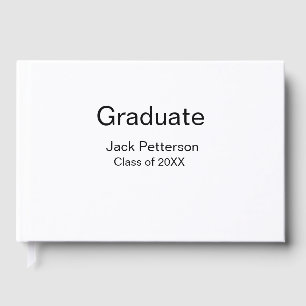 simple minimal graduate add name modern class  guest book