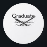 simple minimal graduate add name modern class  large clock<br><div class="desc">Customize template design</div>