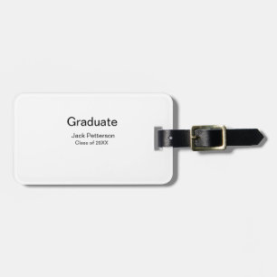 simple minimal graduate add name modern class  luggage tag