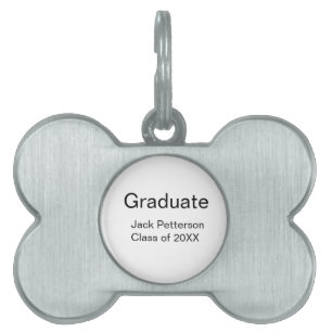 simple minimal graduate add name modern class pet ID tag