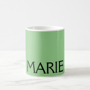 SIMPLE MINIMAL GREEN ADD YOUR NAME TEXT GIFT  COFFEE MUG