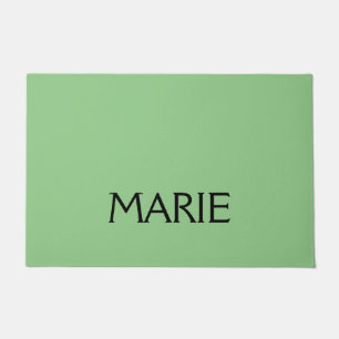 SIMPLE MINIMAL GREEN ADD YOUR NAME TEXT GIFT  DOORMAT