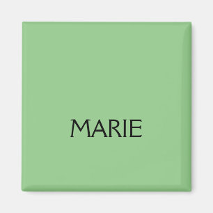 SIMPLE MINIMAL GREEN ADD YOUR NAME TEXT GIFT  MAGNET