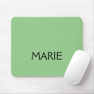SIMPLE MINIMAL GREEN ADD YOUR NAME TEXT GIFT MOUSE PAD