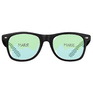 SIMPLE MINIMAL GREEN ADD YOUR NAME TEXT GIFT       RETRO SUNGLASSES