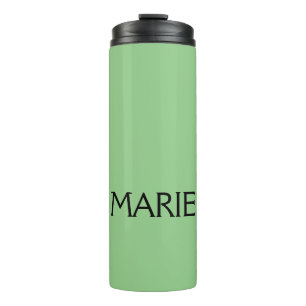 SIMPLE MINIMAL GREEN ADD YOUR NAME TEXT GIFT THERMAL TUMBLER