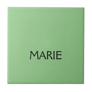 SIMPLE MINIMAL GREEN ADD YOUR NAME TEXT GIFT TILE
