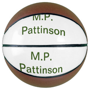 Simple minimal green add your text name photo cust basketball