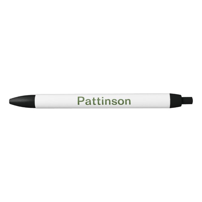 Simple minimal green add your text name photo cust black ink pen (Front)