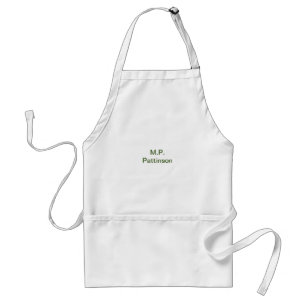 Simple minimal green add your text name photo cust standard apron